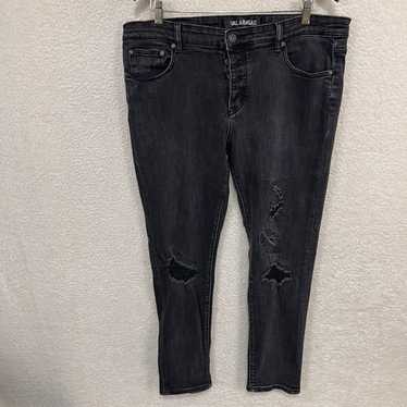 VALABASAS JEANSスキニー 38 ダメージ加工 VALABASAS ダメージ加工 スキニージーンズ