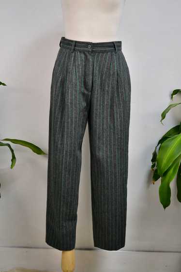 Benetton Striped Wool Trousers