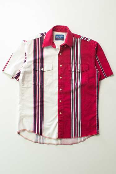 Vintage Red Short Sleeve Wrangler Button Up Shirt 