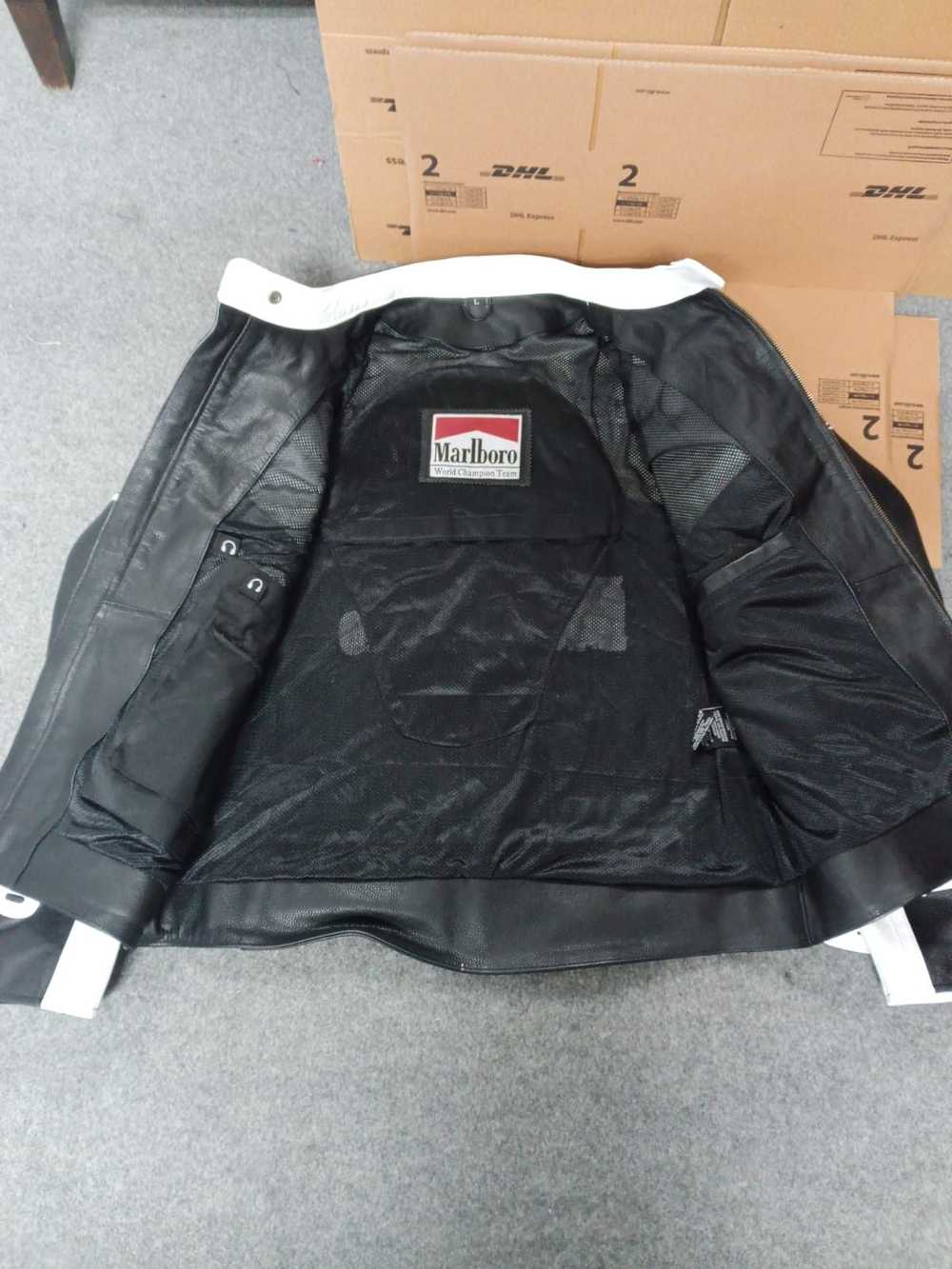 Marlboro Marlboro Leather Racing Jacket - image 3