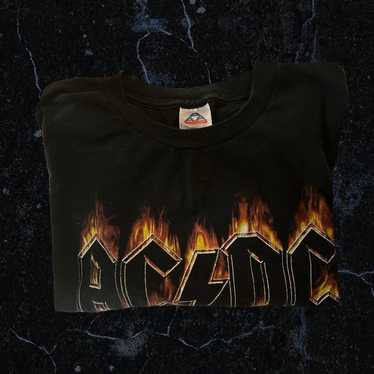 AC/DC Flames T-Shirt Sz XL Vintage Tee