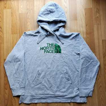 The North Face Logo Print Hoodie Gray Greenish Gra