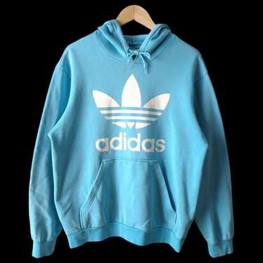 00s adidas faded light blue hoodie