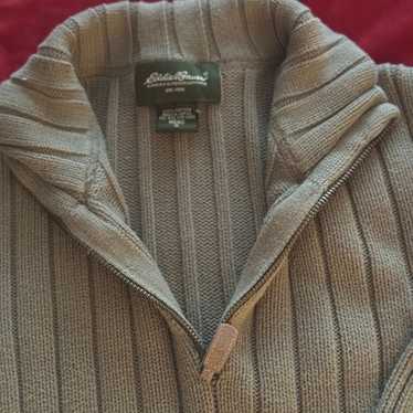 Vintage 2003 Eddie Bauer sage green zip pull over