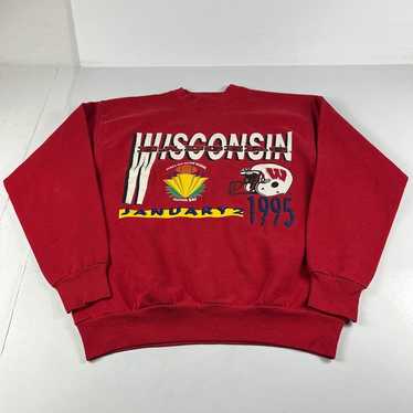 VTG 1995 Hall Of Fame Bowl Wisconsin Badgers Sweat