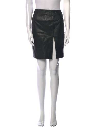 Christian Dior 2001 Galliano Era Distressed Leather Skirt
