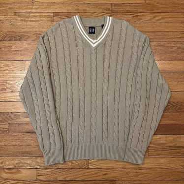 Y2K vintage GAP ウール100% Vネック ニット M ベージュ