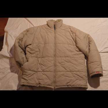 Men's Vintage Guess cream puffer jacket