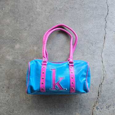 Vintage Y2K Initial Purse Monogram "K" Pink Blue S