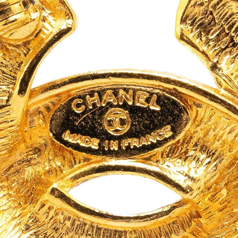 Chanel Gold Gold Plated CC Quilted Brooch - image 3