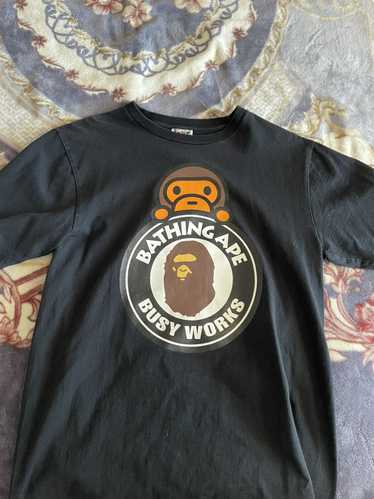 A BATHING APE BUSY WORKS Tシャツ　bape 黒 BAPE Busy Works T-shirt - SYSTEM™