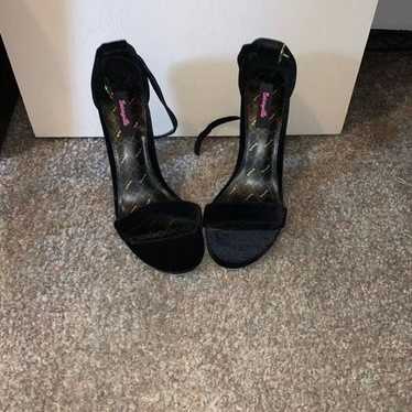 Black Velvet Betsey Johnson Heels