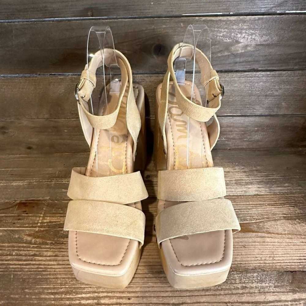 Womens Sam Edelman Rosalind Beige Suede Platform … - image 3