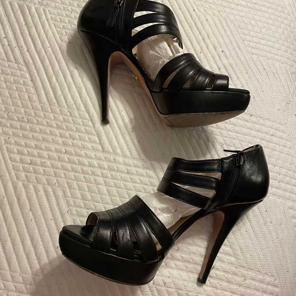 Authentic Prada black leather heels - image 2