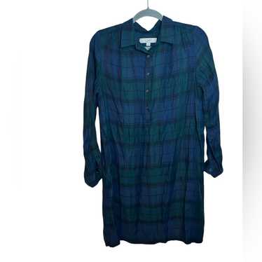 Loft Long Sleeve Plaid Shirt Dress