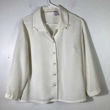 Womens Vintage Susan Bristol Button Shirt 3/4 Slee