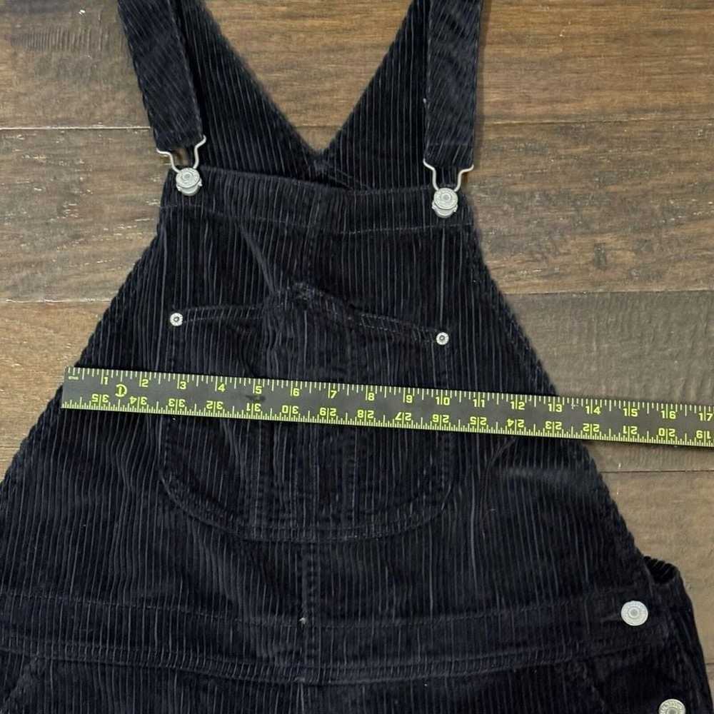 Old Navy Corduroy Overalls Womens 16 Black Relaxe… - image 5