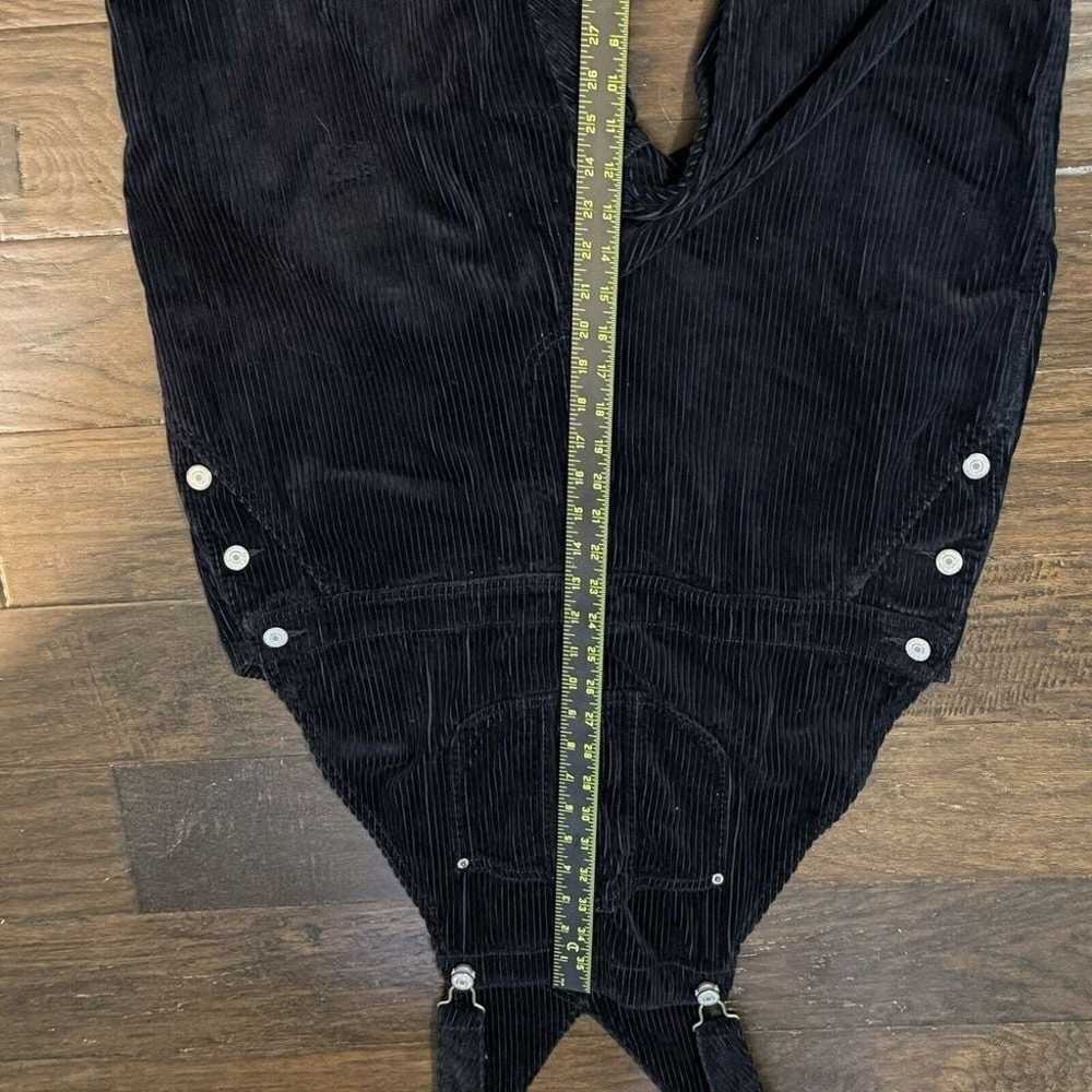 Old Navy Corduroy Overalls Womens 16 Black Relaxe… - image 6