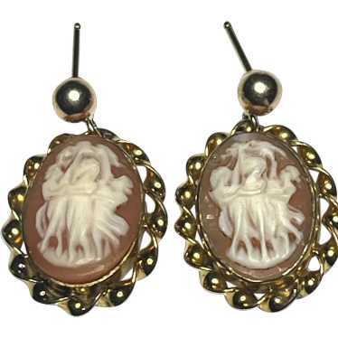 Vintage Three Graces Costume Jewelry Earrings