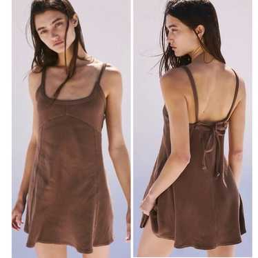 Free People Beach Plaza Ribbed Mini Dress