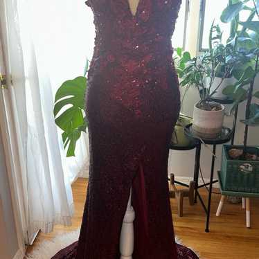 Long Red Evening/Prom Gown