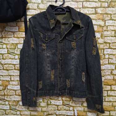 IN THE ATTIC DISTRESSED DENIM JACKET