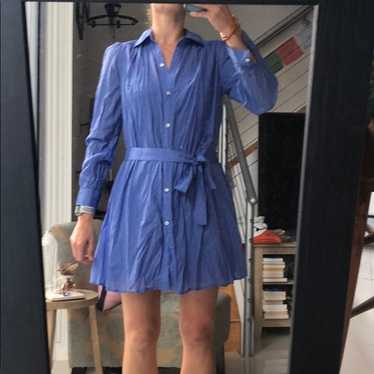 Jack Rogers sz 4 periwinkle shirt dress with slip