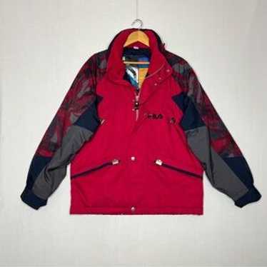 スノーボード 80s FILA ITALY SKI TEAM multicolored Vintage FILA Italian SKI Team Multicolored Jacket Size M-l