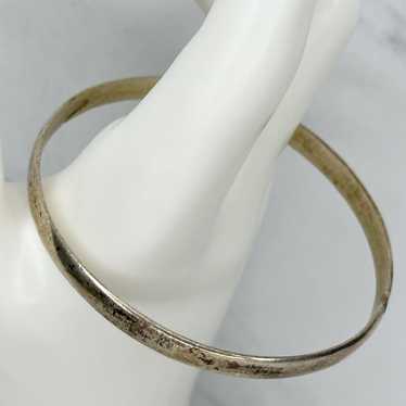 Vintage Mexico Silver Tone Bangle Bracelet