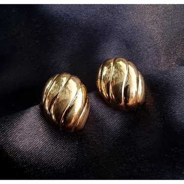 Vintage NAPIER 1990s Signed Gold Toned Earrings