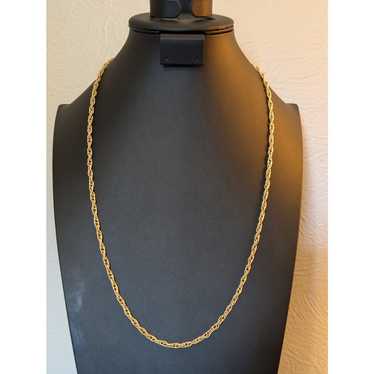 Vintage Signed Monet Textured Gold Tone 28" Neckla