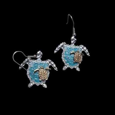 Beautiful Vintage Sea Turtle Earrings