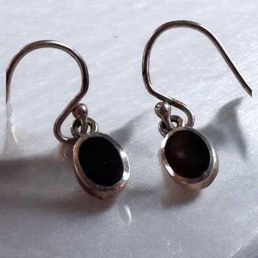 Vintage Diminutive Signed Sterling Silver 925 Onyx