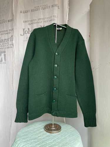 1950s Nelson Knitting Mills Forest Green Cardigan