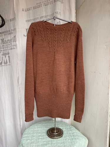 1940s Caramel Knit Sweater