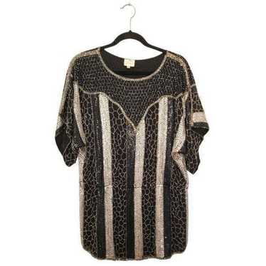 Parker Beaded Black Sequin Tunic