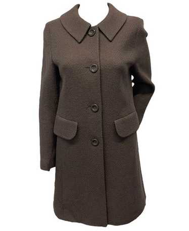 ジャケット・アウター KATHARINE HAMNETT Velvet long coat Katharine Hamnett Velvet Double Breasted Coat - Purple Rayon