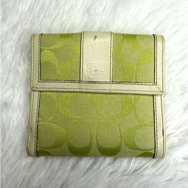 Vintage COACH  y2k Lime Wallet