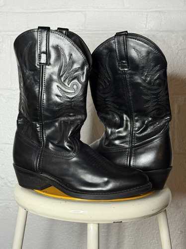 Vintage Laredo Men’s 10 D Black Leather Western Co