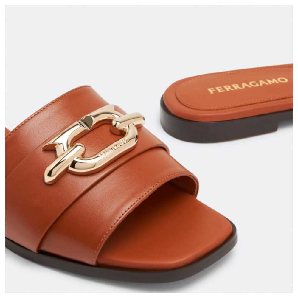サンダル・ミュール Salvatore Ferragamo Caramel leather Phobos mules Salvatore Ferragamo Caramel leather Phobos mules (FERRAGAMO