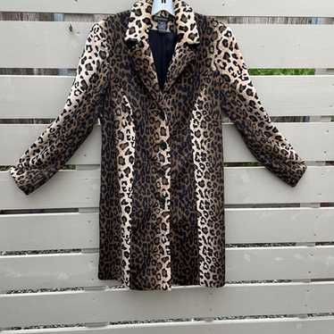 INC LEOPARD PRINT COAT/JACKET