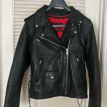 Leather motorcycle jacket