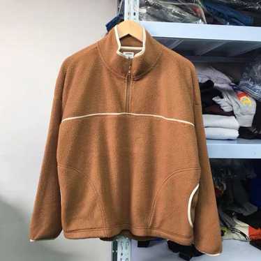 Brown Fleece Half-Zip Jacket