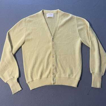 Vintage Jantzen Yellow Cardigan Sweater Womens Siz