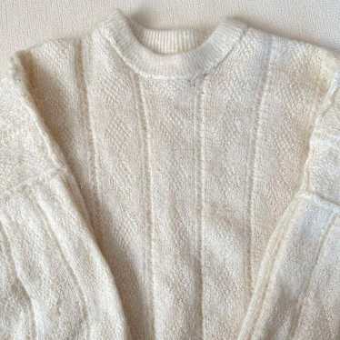 Vintage Knit Sweater, White