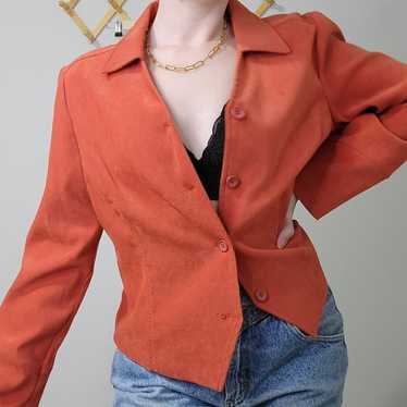 Vintage Requirements Petite Red Orange Blazer Size