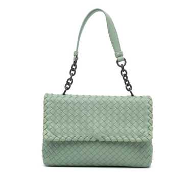 Green Bottega Veneta Small Nappa Intrecciato Olimp