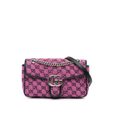 Pink Gucci Small GG Canvas GG Marmont Crossbody