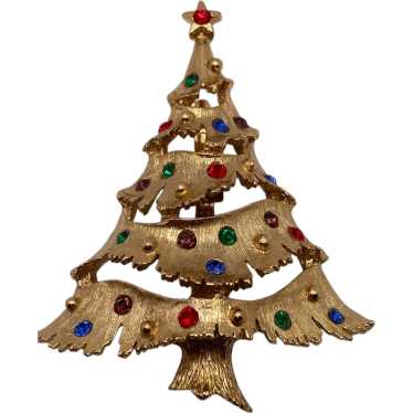 Vintage Jonette Jewelry (JJ) Christmas Tree Pin