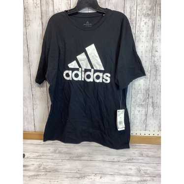 Adidas Shirt Men Extra Large Black Logo Short Slee